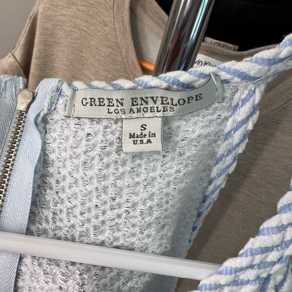 Green Envelope Blue Ribbed Tank Top - Picture 3 of 3